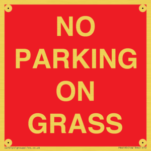 NO PARKING ON GRASS